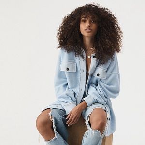 Free People Ruby Jacket Small - Crisp Morning Blue